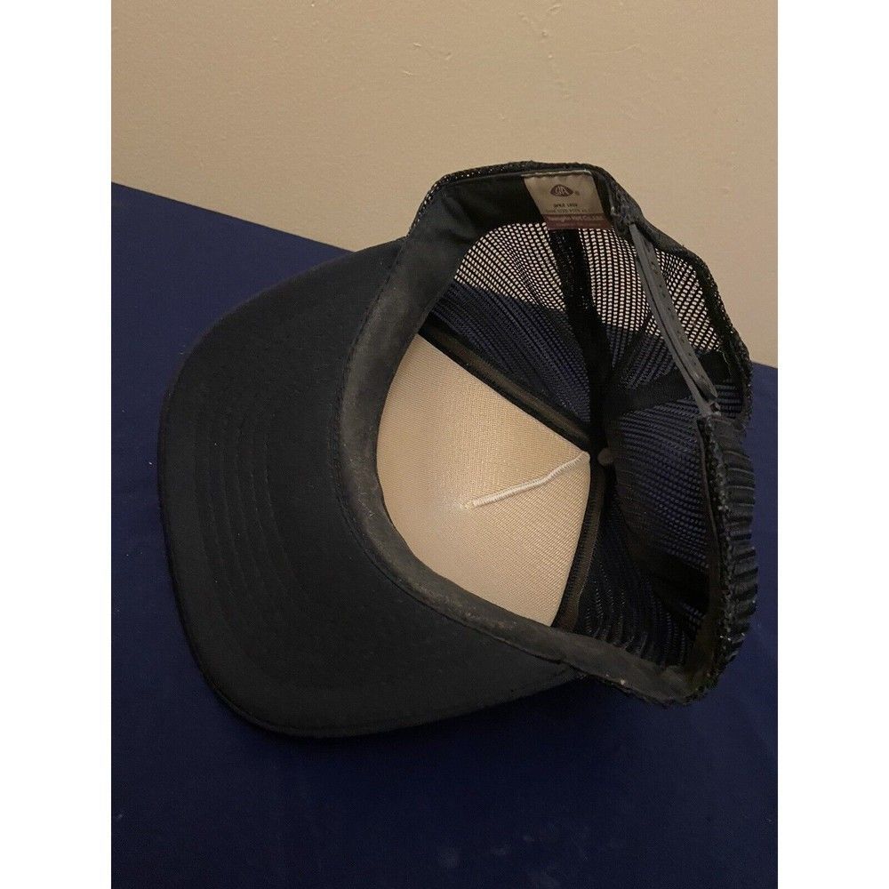 Vintage South Bend Mesh Trucker Hat Snapback Black White - Picture 3 of 3